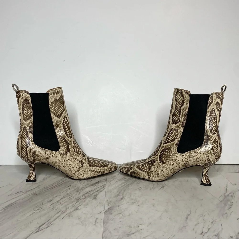 Sam Edelman Lani Snakeskin Leather Chelsea Bootie 6 1/2 M